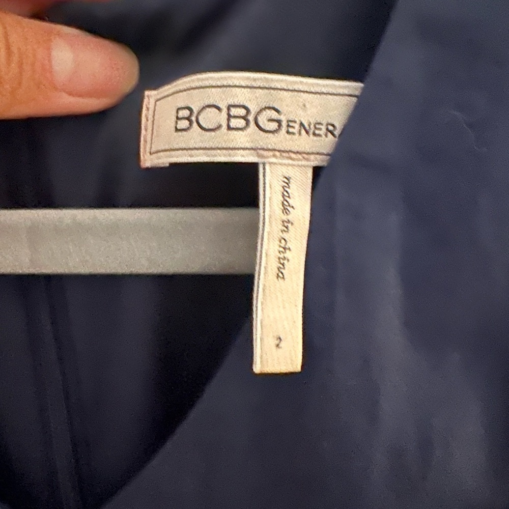Navy BCBGENERATION Ruffle Dress - Picture 2 of 3